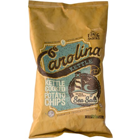 1 IN 6 SNACKS Carolina Outer Banks Sea Salt Potato Chips 5 oz Bagged 10631
